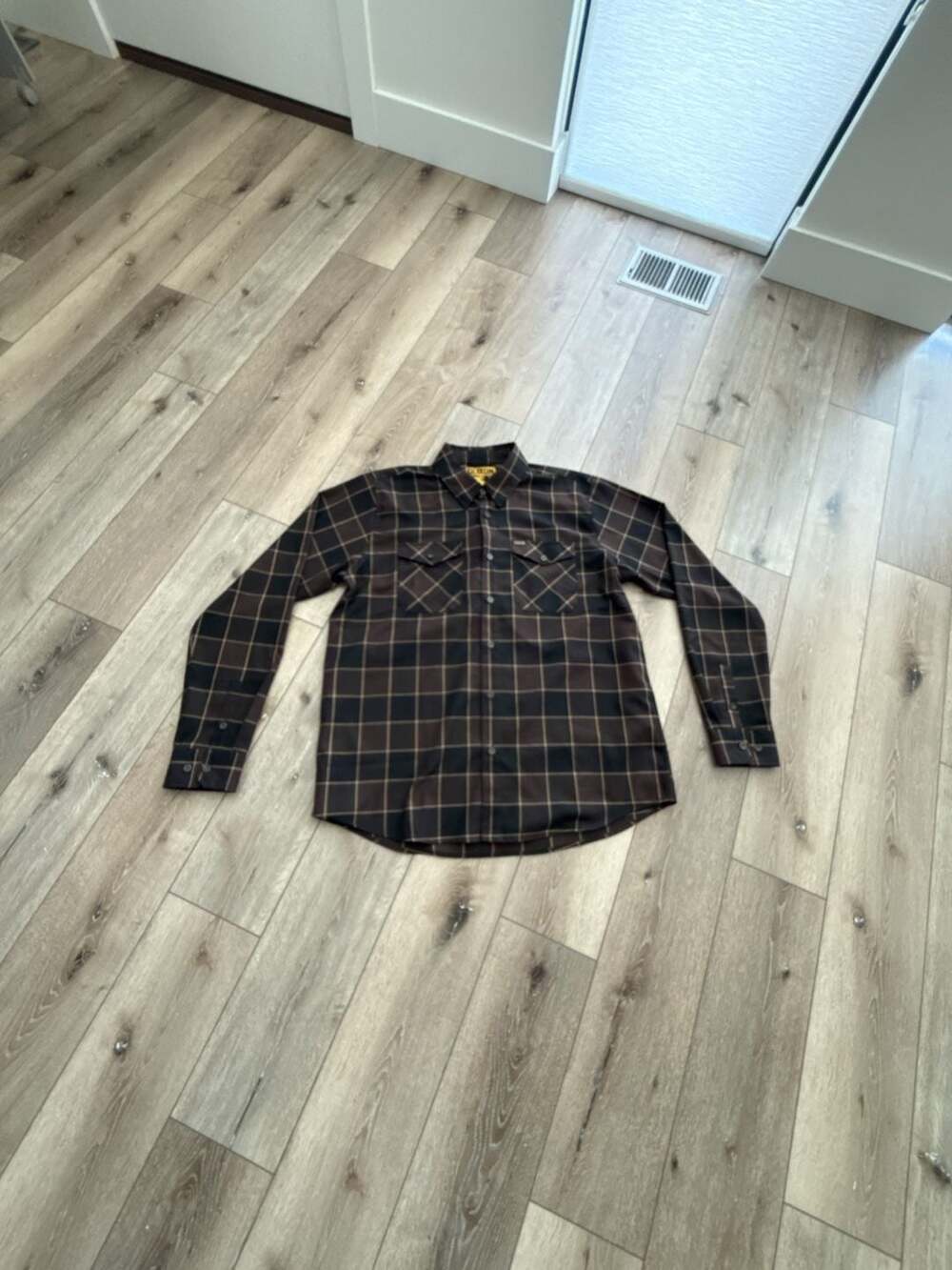 Dixxon Flannel Company The Drifter 10 Year Flannel Brown Black Plaid Long Sleeve
